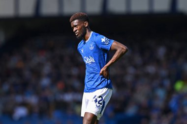 Everton 'dan Tim Iroegbunam Premier Lig maçı sırasında Everton' a karşı Bournemouth Goodison Park, Liverpool, Birleşik Krallık, 31 Ağustos 2024