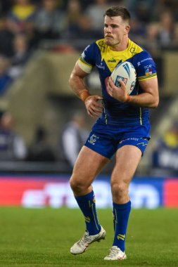 Warrington Kurtları 'ndan Lachlan Fitzgibbon, 30 Ağustos 2024' te Leigh Spor Köyü 'nde oynanan 24. Betfred Süper Lig karşılaşmasında Leigh Leopards' a karşı Warrington Wolves 'u yendi.