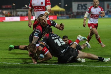 Hull KR 'dan Jez Litten, 30 Ağustos 2024' te İngiltere 'nin Hull kenti Kingston' da oynanan Sewell Group Craven Park 'ta oynanan 24.