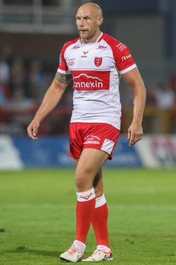 Hull KR 'dan Dean Hadley, Betfred 24. Süper Lig karşılaşmasında Hull KR, Sewell Group Craven Park' ta Salford Red Devils 'e karşı.