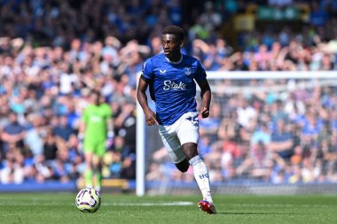 Everton 'dan Tim Iroegbunam, 31 Ağustos 2024' te Goodison Park, Liverpool 'da oynanan Everton-Bournemouth Premier League maçı sırasında hareket halindeydi.