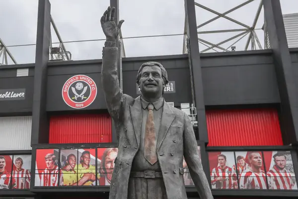 stock image The Joe Shaw statue at Bramall Lane  during the Sky Bet Championship match Sheffield United vs Watford at Bramall Lane, Sheffield, United Kingdom, 1st September 2024