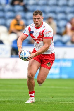 Morgan Knowles of St. Helens makes a break during the Betfred Super League Round 24 match Huddersfield Giants vs St Helens at John Smith's Stadium, Huddersfield, United Kingdom, 1st September 2024 clipart