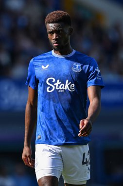 Everton 'dan Tim Iroegbunam Premier Lig maçı sırasında Everton' a karşı Bournemouth Goodison Park, Liverpool, Birleşik Krallık, 31 Ağustos 2024