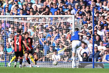 Everton 'dan Michael Keane Premier League maçında Everton' a karşı Goodison Park, Liverpool, İngiltere 'de 31 Ağustos 2024' te oynanan Everton maçında 1-0 Everton 'a gol attı.