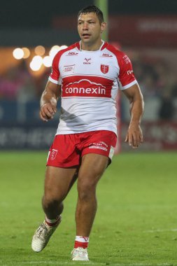 Ryan Hall of Hull KR, Betfred 24. Süper Lig karşılaşmasında Hull KR, Salford Red Devils 'e karşı, Sewell Group Craven Park Kingston üzerine Hull, İngiltere, 30 Ağustos 2024