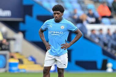 Manchester City 'den Jaden Heskey Premier League 2 U23 maçı sırasında Manchester City Everton' a karşı Joie Stadyumu, Manchester, İngiltere, 1 Eylül 2024