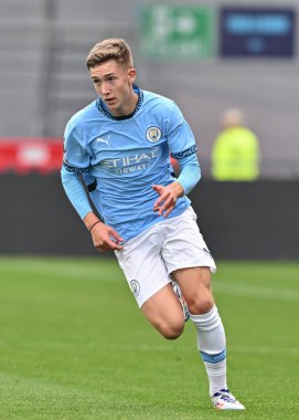 Sebastian Naylor of Manchester City during the Premier League 2 U23 match Manchester City vs Everton at Joie Stadium, Manchester, United Kingdom, 1st September 2024 clipart