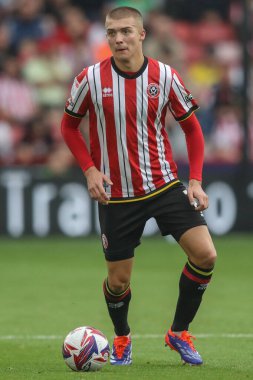 Sheffield United takımından Alfie Gilchrist 1 Eylül 2024 'te Sheffield United' a karşı Bramall Lane, Sheffield, İngiltere 'de oynanan maçta