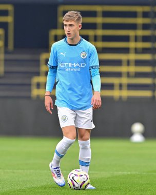 Manchester City 'den Sebastian Naylor Premier League 2 U23 maçında Everton' a karşı Joie Stadyumu, Manchester, İngiltere, 1 Eylül 2024