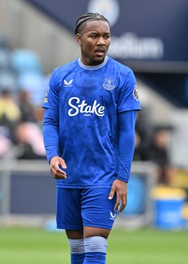 Everton 'dan Omari Benjamin Premier League 2 U23 maçında Manchester City Everton' a karşı Joie Stadyumu, Manchester, İngiltere, 1 Eylül 2024