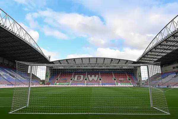 stock image A general view of the DW Stadium ahead of the Bristol Street Motors Trophy match Wigan Athletic vs Morecambe at DW Stadium, Wigan, United Kingdom, 3rd September 2024