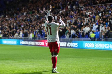 Walsall 'dan Reyes Cleary, Bristol Street Motors Kupası' nın 3 Eylül 2024 'te St. Andrew' s @ Knighthead Park, Birmingham, Birleşik Krallık 'ta oynanan Birmingham City - Walsall maçında kazandığı penaltı atışını kutluyor.