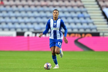Wigan Athletic 'ten Toby Sibbick Bristol Street Motors Kupası' nda Wigan Athletic Morecambe 'ye karşı DW Stadyumu, Wigan, İngiltere, 3 Eylül 2024