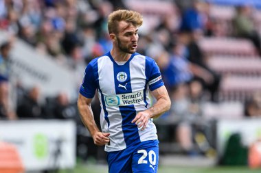 Wigan Athletic takımından Callum McManaman Bristol Street Motors Kupası 'nda Wigan Athletic Morecambe' ye karşı DW Stadyumu, Wigan, İngiltere, 3 Eylül 2024