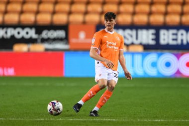 Blackpool 'dan Alex Lankshear Bristol Street Motors Kupası' nda Blackpool, Crewe Alexandra 'ya karşı Bloomfield Road, Blackpool' da 3 Eylül 2024 'te oynanan karşılaşmada