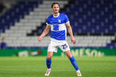 Birmingham City 'den Ben Davies Bristol Street Motors Kupası maçında Birmingham City, St. Andrew' s @ Knighthead Park, Birmingham, İngiltere 'de 3 Eylül 2024' te Walsall 'a karşı.