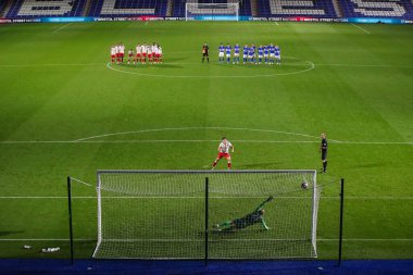 Walsall 'dan Jamie Jellis penaltısını Bristol Street Motors Kupası' nda St. Andrew 's @ Knighthead Park, Birmingham, İngiltere, 3 Eylül 2024' te oynanan Birmingham City - Walsall maçında attı.