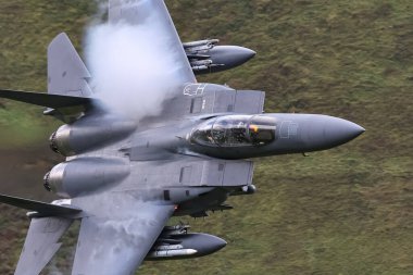 USAF McDonnell Douglas F-15 Eagle, LFA 7 'de düşük seviyeli bir eğitim sortisi ayrıca Dolgellau yakınlarında Mach döngüsü olarak da bilinir, 4 Eylül 2024