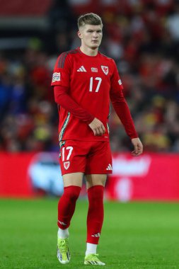 UEFA Uluslar Ligi sırasında Galler 'den Jordan James, 6 Eylül 2024' te Cardiff City Stadyumu 'nda B - Grup 4 - Galler - Türkiye' ye karşı Türkiye