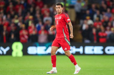 UEFA Uluslar Ligi - B-Grubu 4 - Galler-Türkiye maçı sırasında Galler 'den Brennan Johnson Cardiff City Stadyumu, Birleşik Krallık, 6 Eylül 2024