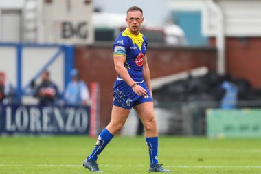 Warrington Wolves 'dan Ben Currie Betfred Süper Lig 25. Maçı sırasında Warrington Wolves St. Helens' e karşı Halliwell Jones Stadyumu, Warrington, İngiltere, 7 Eylül 2024