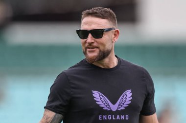 Brendon McCullum İngiltere 3. Rothesay Test Maçı 'nda baş antrenör. İngiltere - Sri Lanka maçı. Kia Oval, Londra, Birleşik Krallık, 8 Eylül 2024
