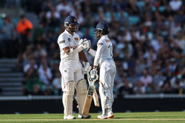 Sri Lanka 'dan Pathum Nissanka, 3. Rothesay Test Maçı 4. Gün İngiltere - Sri Lanka maçında 9 Eylül 2024' te Londra, Kia Oval 'da bir koşu yapıyor.