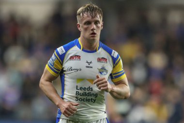 Leeds Rhinos takımından Alfie Edgell 25. Betfred Süper Lig karşılaşmasında Leeds Rhinos, Hull FC 'ye karşı Headingley Stadyumu, Leeds, İngiltere, 6 Eylül 2024