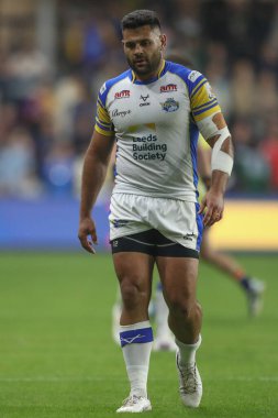 Leeds Rhinos takımından Rhyse Martin 25. Betfred Süper Lig karşılaşmasında Leeds Rhinos, Hull FC 'ye karşı Headingley Stadyumu, Leeds, İngiltere, 6 Eylül 2024