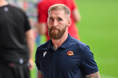 Katalan Ejderhaları 'ndan Sam Tomkins 25. Betfred Süper Lig karşılaşması öncesinde Salford Red Devils ile Catalans Dragons arasında Salford Community Stadyumu, Eccles, İngiltere, 7 Eylül 2024