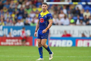 Warrington Wolves 'tan George Williams Betfred Süper Lig 25. Maçı sırasında Warrington Wolves St. Helens' e karşı Halliwell Jones Stadyumu, Warrington, İngiltere, 7 Eylül 2024