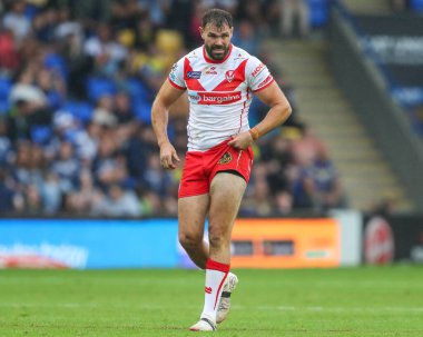 St. Helens 'den Alex Walmsley 25. Betfred Süper Lig karşılaşmasında Warrington Wolves St. Helens' e karşı Halliwell Jones Stadyumu, Warrington, İngiltere, 7 Eylül 2024
