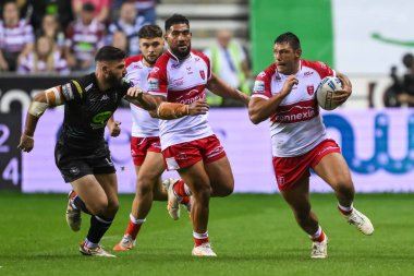 Ryan Hall of Hull KR Betfred Süper Lig 25. Raundunda Wigan Warriors vs Hull KR 'a karşı Brick Community Stadyumu, Wigan, İngiltere, 6 Eylül 2024