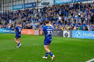 Warrington Wolves 'tan Sam Powell, 7 Eylül 2024' te Warrington, İngiltere 'deki Halliwell Jones Stadyumu' nda oynanan 25.