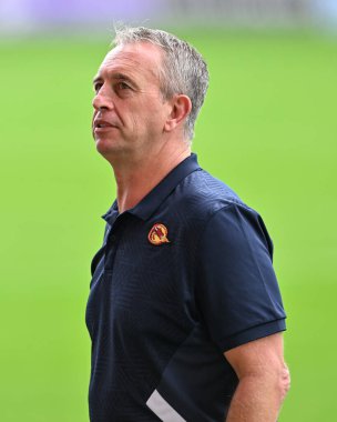 Steve McNamara Katalan Ejderhaları baş antrenörü Betfred Süper Lig 25. Maçı öncesinde Salford Red Devils Catalans Dragons 'a karşı Salford Community Stadyumu, Eccles, İngiltere, 7 Eylül 2024