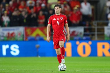 Galler 'den Ben Davies, UEFA Uluslar Ligi - Lig B - Grup 4 - Galler-Türkiye maçı sırasında Cardiff City Stadyumu, İngiltere, 6 Eylül 2024