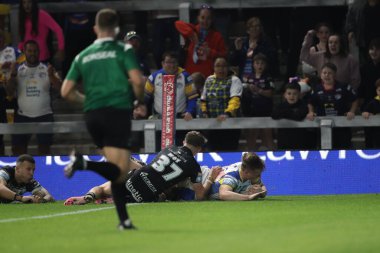 Alfie Edgell of Leeds Rhinos goes over for a try during the Betfred Super League Round 25 match Leeds Rhinos vs Hull FC at Headingley Stadium, Leeds, United Kingdom, 6th September 2024 clipart