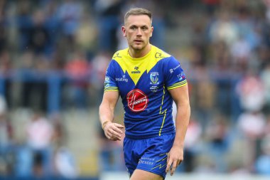 Warrington Wolves 'dan Ben Currie Betfred Süper Lig 25. Maçı sırasında Warrington Wolves St. Helens' e karşı Halliwell Jones Stadyumu, Warrington, İngiltere, 7 Eylül 2024