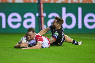 Hull KR 'dan Joe Burgess, 6 Eylül 2024' te Wigan Warriors 'a karşı The Brick Community Stadyumu, Wigan, Birleşik Krallık' ta oynanan 25.