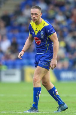 Warrington Wolves 'dan Ben Currie Betfred Süper Lig 25. Maçı sırasında Warrington Wolves St. Helens' e karşı Halliwell Jones Stadyumu, Warrington, İngiltere, 7 Eylül 2024