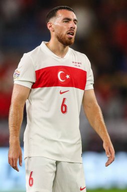 UEFA Uluslar Ligi sırasında Trkiye 'den Orkun Kk - Lig B - Grup 4 - Galler-Türkiye - Cardiff City Stadyumu, Birleşik Krallık, 6 Eylül 2024