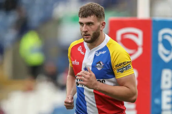 stock image Josh Rourke of London Broncos during the Betfred Super League Round 25 match Huddersfield Giants vs London Broncos at John Smith's Stadium, Huddersfield, United Kingdom, 8th September 2024