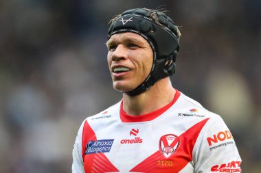 Jonny Lomax of St. Helens during the Betfred Super League Round 25 match Warrington Wolves vs St Helens at Halliwell Jones Stadium, Warrington, United Kingdom, 7th September 2024 clipart