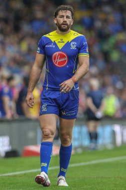 Warrington Wolves 'tan Toby King 25. Betfred Süper Lig karşılaşmasında Warrington Wolves St. Helens' e karşı Halliwell Jones Stadyumu, Warrington, 7 Eylül 2024