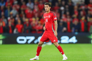 UEFA Uluslar Ligi - B-Grubu 4 - Galler-Türkiye maçı sırasında Galler 'den Brennan Johnson Cardiff City Stadyumu, Birleşik Krallık, 6 Eylül 2024