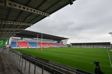 Salford Community Stadyumu 'nun genel görünümü Betfred Süper Lig 25. Raundu öncesinde Salford Red Devils Catalans Dragons' a karşı Salford Community Stadyumu, Eccles, İngiltere, 7 Eylül 2024