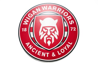 Wigan Warriors Logosu, Betfred Süper Lig 25. Raundu öncesinde Wigan Warriors 'a karşı Hull KR ile 6 Eylül 2024' te Wigan, İngiltere 'deki Brick Community Stadyumu' nda oynanacak.