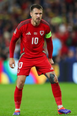 Galler 'den Aaron Ramsey UEFA Uluslar Ligi - Lig B - Grup 4 - Galler - Cardiff City Stadyumu, İngiltere, 6 Eylül 2024