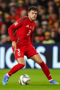 Galler 'den Neco Williams, UEFA Uluslar Ligi - Lig B - Grup 4 - Galler-Türkiye maçı sırasında Cardiff City Stadyumu, İngiltere, Cardiff, 6 Eylül 2024